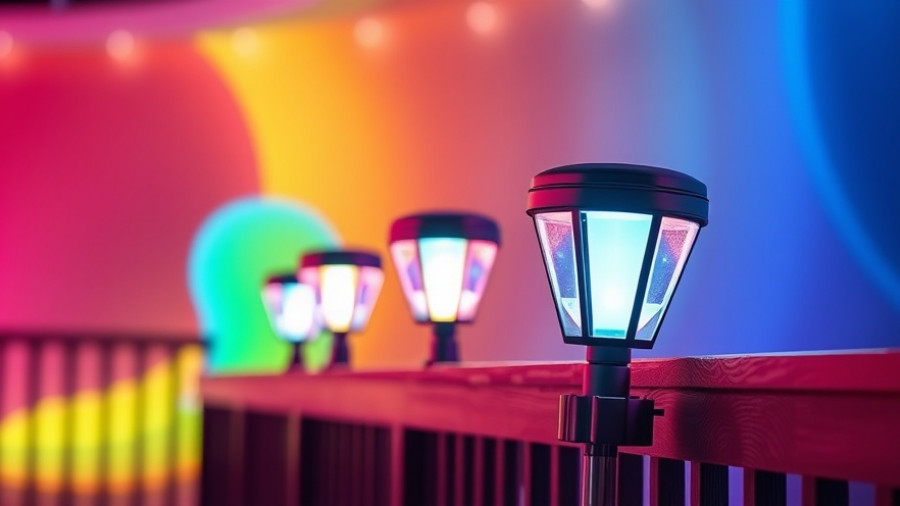 Govee Outdoor Deck Lights Sale display in a colorful setting.