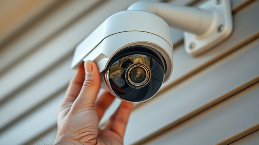Modern security camera installation for home improvement