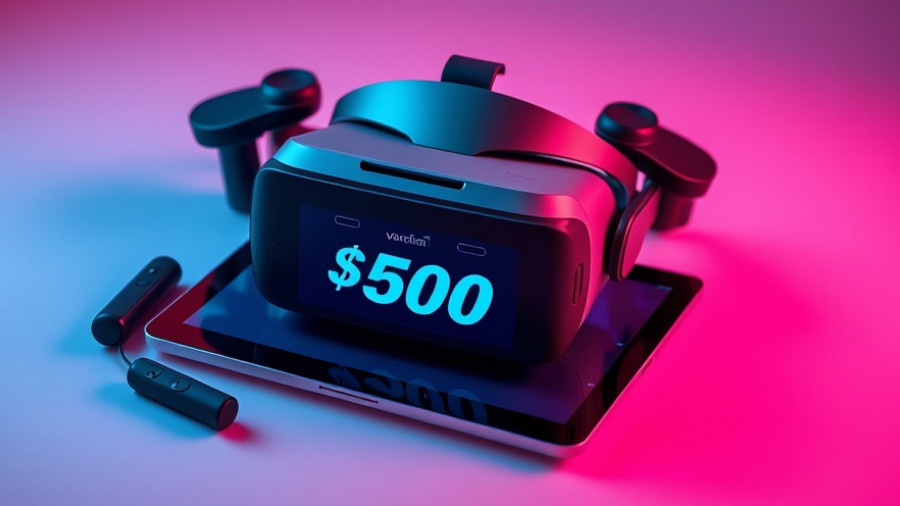 Modern VR headset and tablet with 'Best Tech Gifts Under $500'.