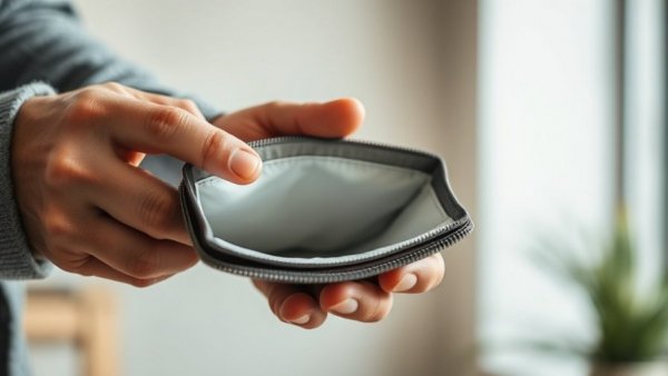 Empty wallet symbolizing financial challenges in small business growth strategy.