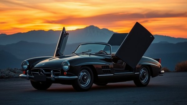 Iconic DeLorean at sunset, representing product flops.