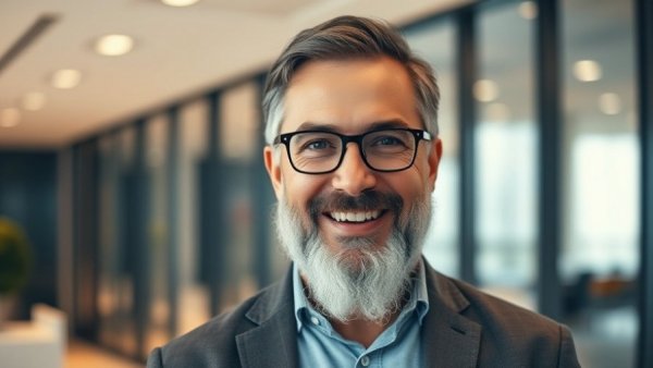 Confident middle-aged man in office, representing Saver’s Credit Retirement Tax Break.