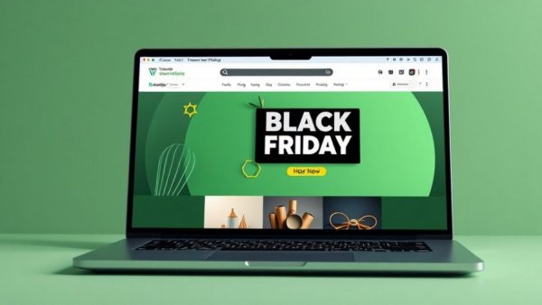 Ruggable Black Friday Sale announcement on a laptop screen.