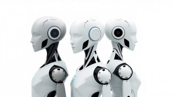 Sleek humanoid robots showcasing futuristic design.