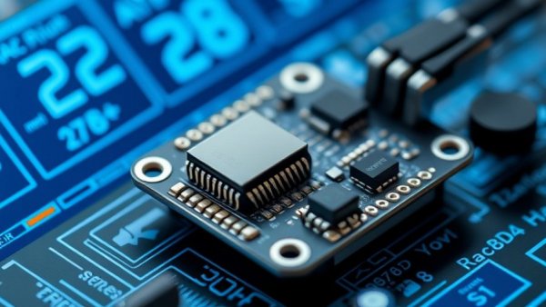 DIY smart home sensor module showing temperature and humidity.