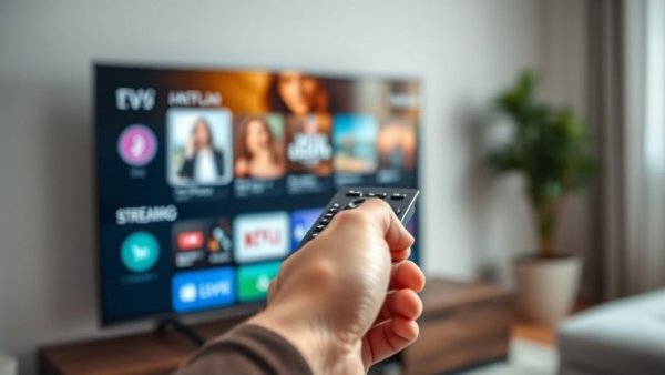 Navigating best streaming bundles 2025 on TV with remote control.