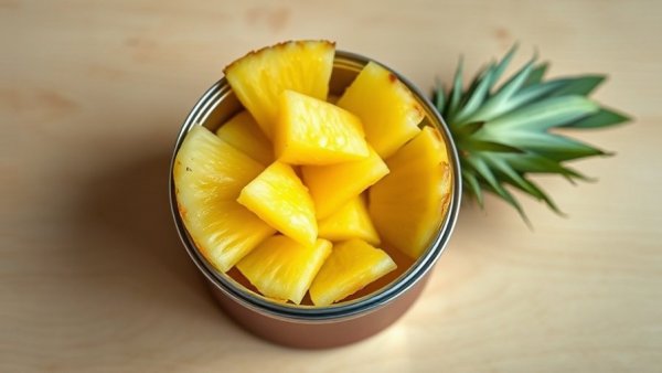 Vibrant canned pineapple slices demonstrating shelf life