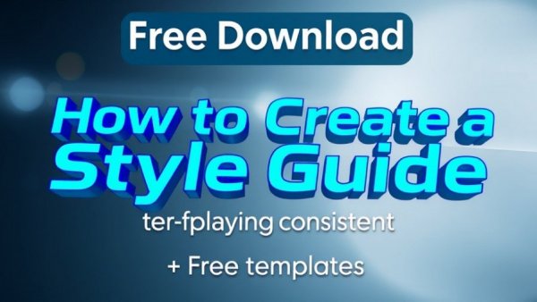 Consistent brand voice style guide download text banner.
