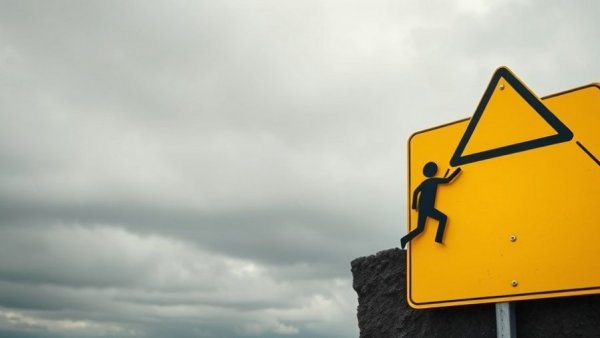 Yellow warning sign symbolizing Social Security income cliff.