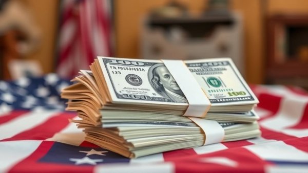 US dollar bills on American flag highlighting business loan options for poor credit.