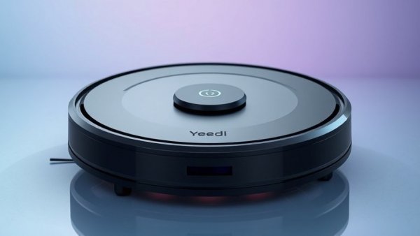 Yeedi S16 Robot Vacuum Mop on colorful gradient background.