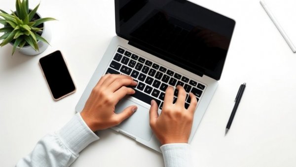 Minimalistic workspace with laptop symbolizes Purchase Order Funding.