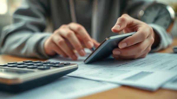 Person calculating tax credits and deductions for home improvements.