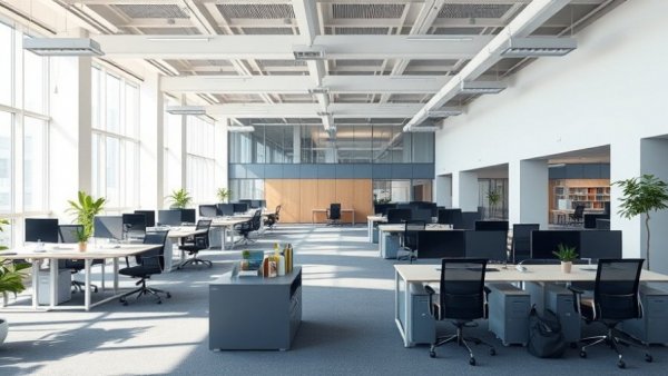 Spacious modern office inspiring real estate efficiency, bridge loans for real estate focus.