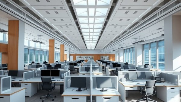 Clean modern office interior showcasing workstations, Bridge Loans for Real Estate.