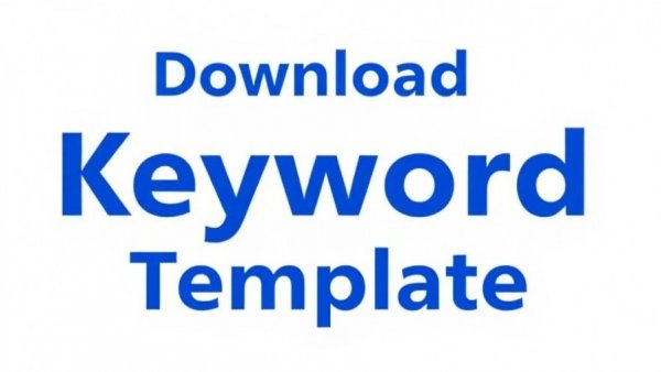 Blue text download link for SEO keyword research template