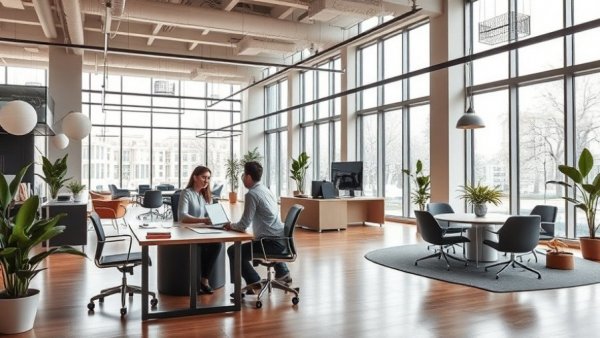 Modern office interior suitable for mixed-use property loans.