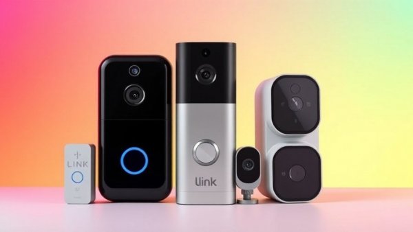 Blink Video Doorbell and outdoor camera bundle deal on rainbow gradient.