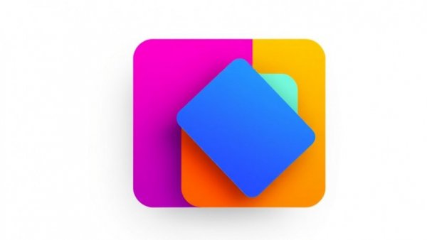 Colorful geometric abstract icon representing home automation concepts.