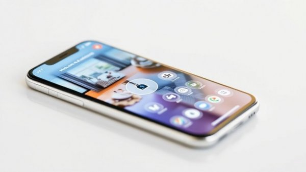 Smartphone showing smart home app interface with security features.