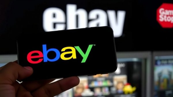 eBay and GameStop logos illustrating acquisition bid concept.