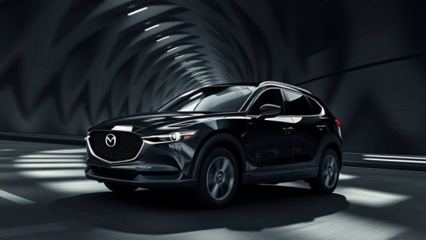 Mazda CX-70 driving through a modern tunnel.