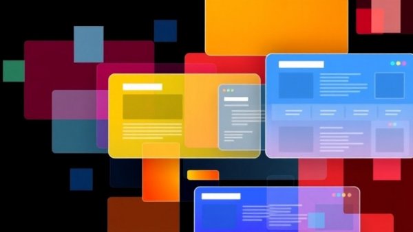 Abstract digital news interface concept.