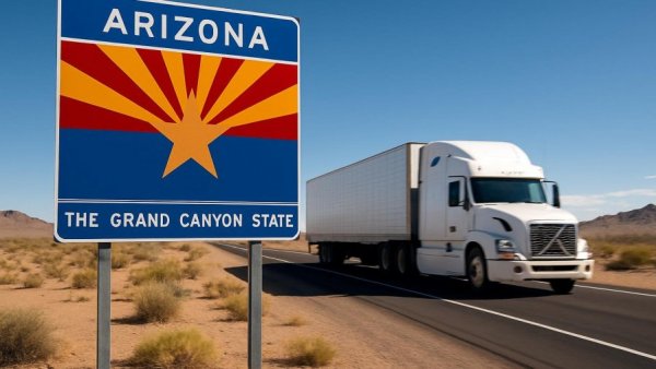 Arizona welcome sign on desert highway, Insurance When You Move States