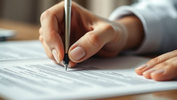 Individual writing on documents for working capital solutions.