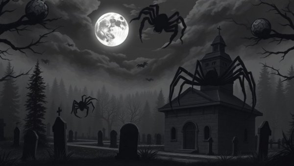 Eerie pixel art landscape in an atmospheric match-three game for Playdate