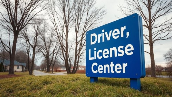 Pennsylvania driver's exam retake location sign.