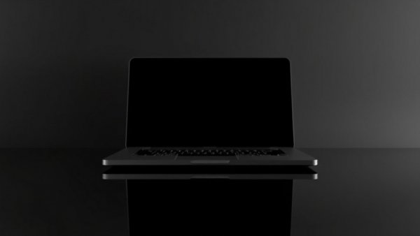 Sleek Surface Laptop with modern design on reflective surface.