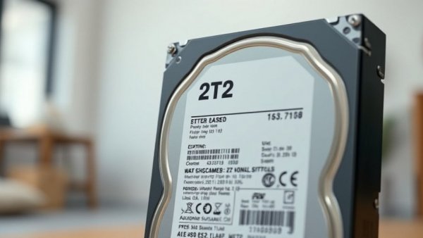 Close-up view of a 12TB NAS hard drive with detailed label.