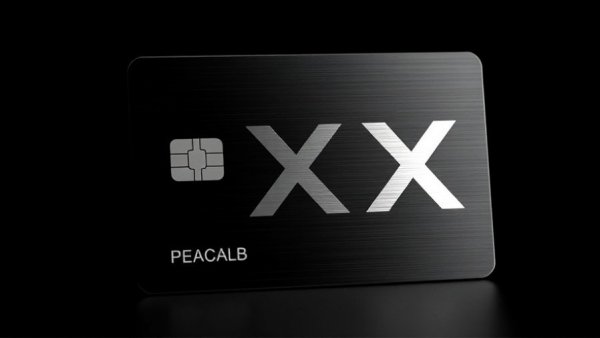 Sleek metal debit card with X logo for X Money banking service.