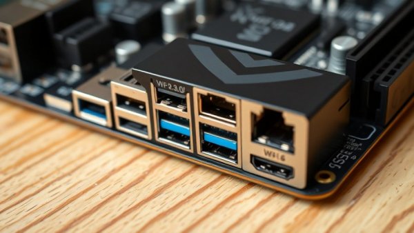 Windows 11 as a router concept showing motherboard ports for connectivity.