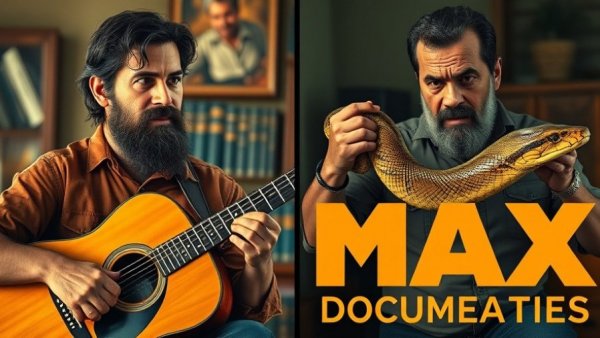 HBO Max documentaries collage with musicians and exotic animals.