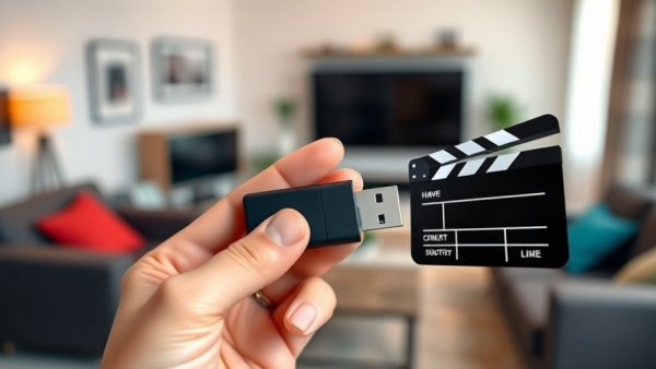 Hand holding entertainment USB stick for power outage use