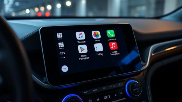 Customize your Apple CarPlay display showing vibrant app icons.