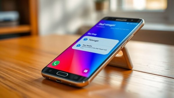 Samsung Galaxy showing exclusive Dual Messenger feature on screen
