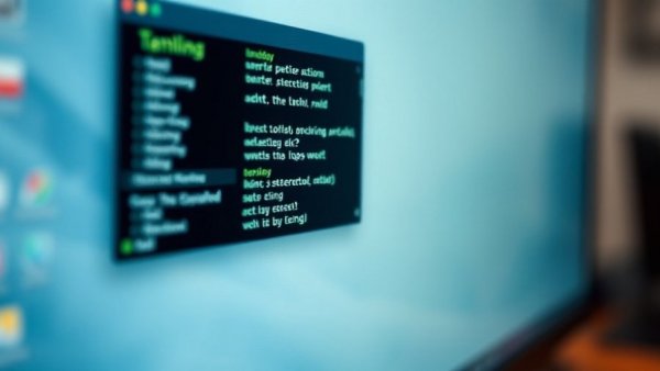 Linux terminal on monitor showcasing command input, highlighting Linux-exclusive apps.