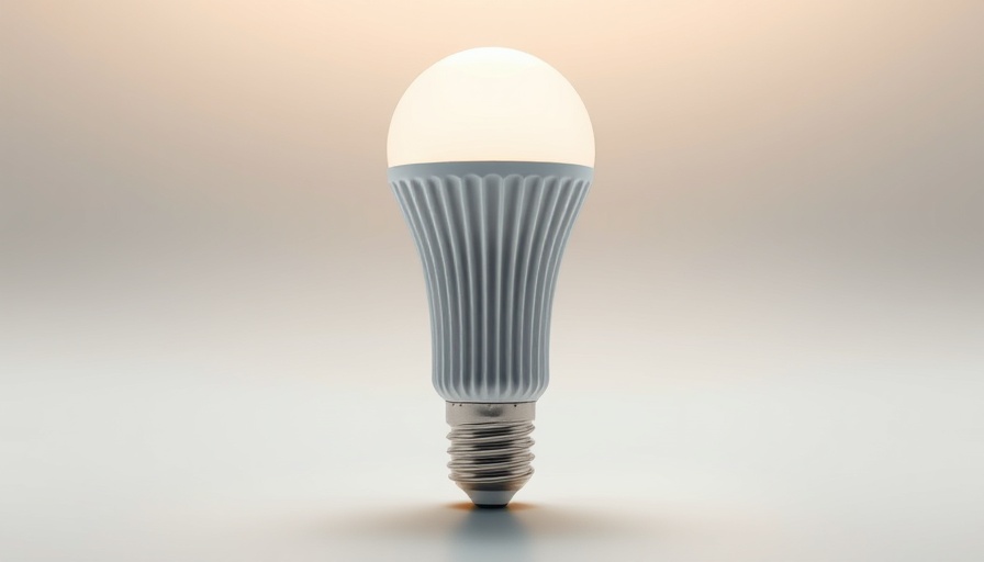 Modern smart LED bulb symbolizing home automation.