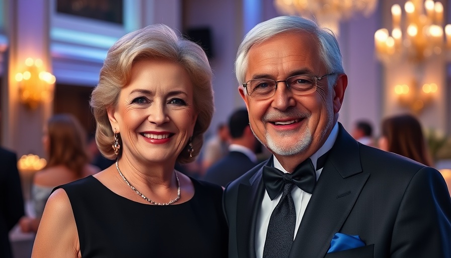 Home Improvement News: Two mature individuals at a formal event smiling