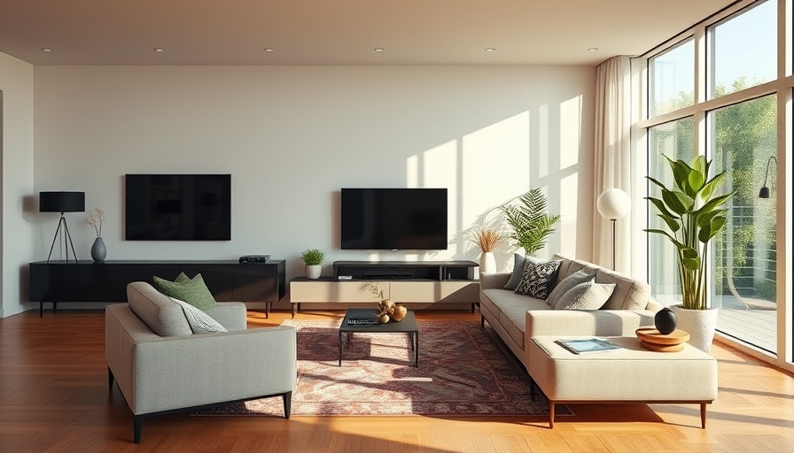 Smart home automation benefits in a modern living room.