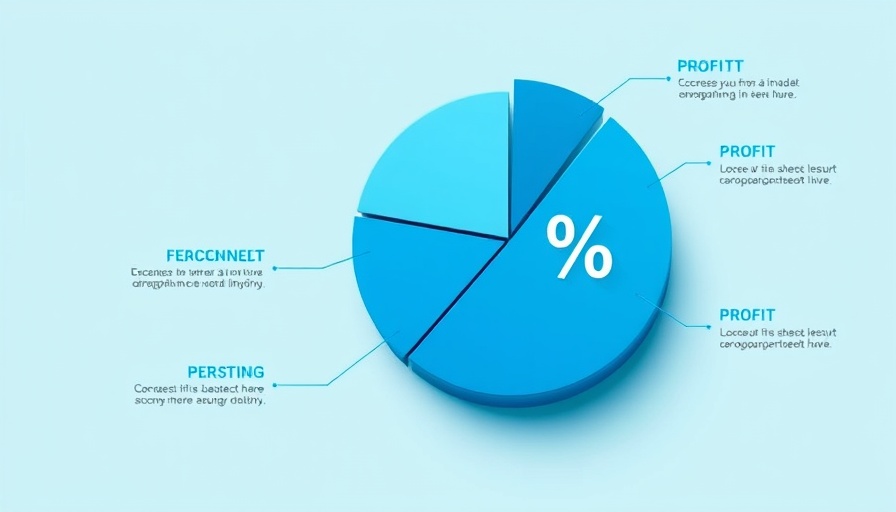 Modern infographic showing food truck financing profit margin in pie chart.