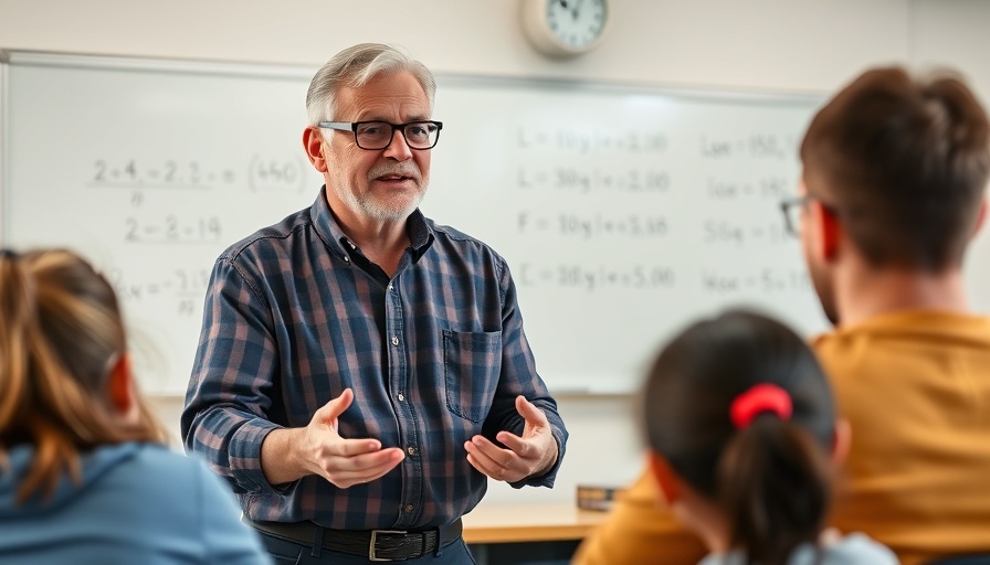 Teacher leading tax literacy education in classroom setting.