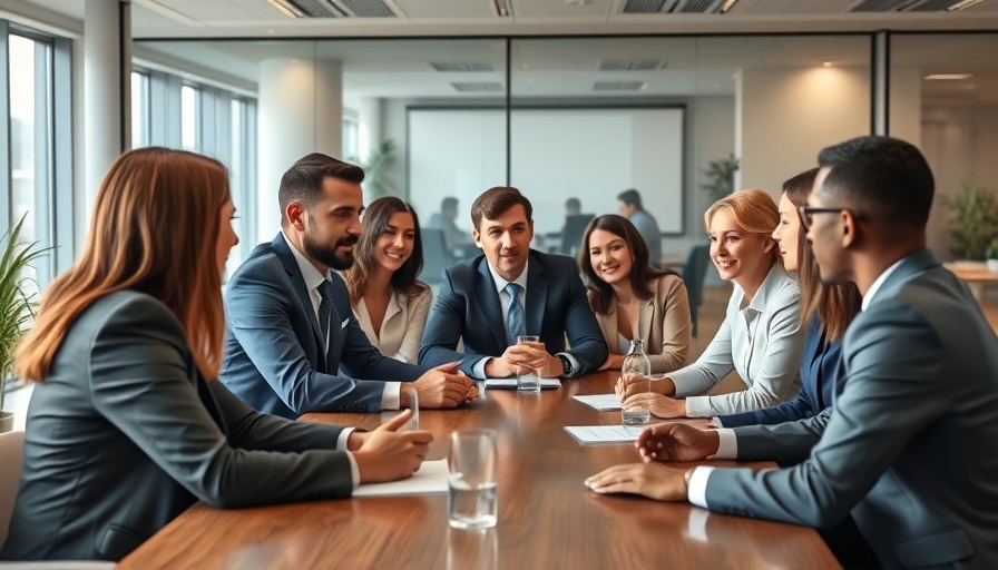 Business meeting discussing accounting client retention strategies.