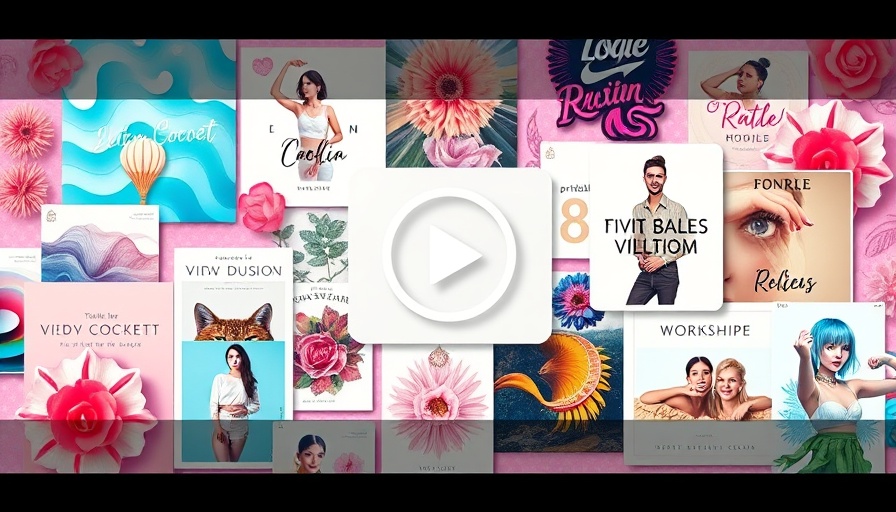 Digital collage promoting a free workshop on printables with vibrant elements.