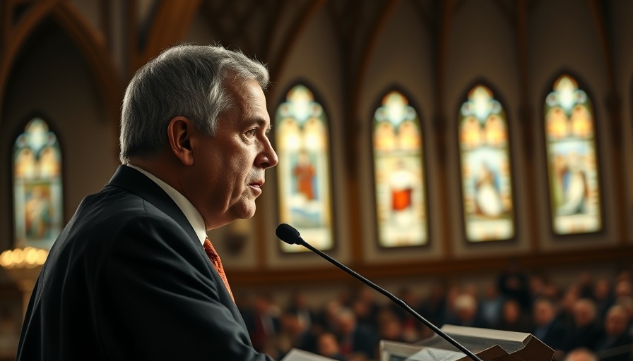 Pastor discussing financial worth in a church setting.