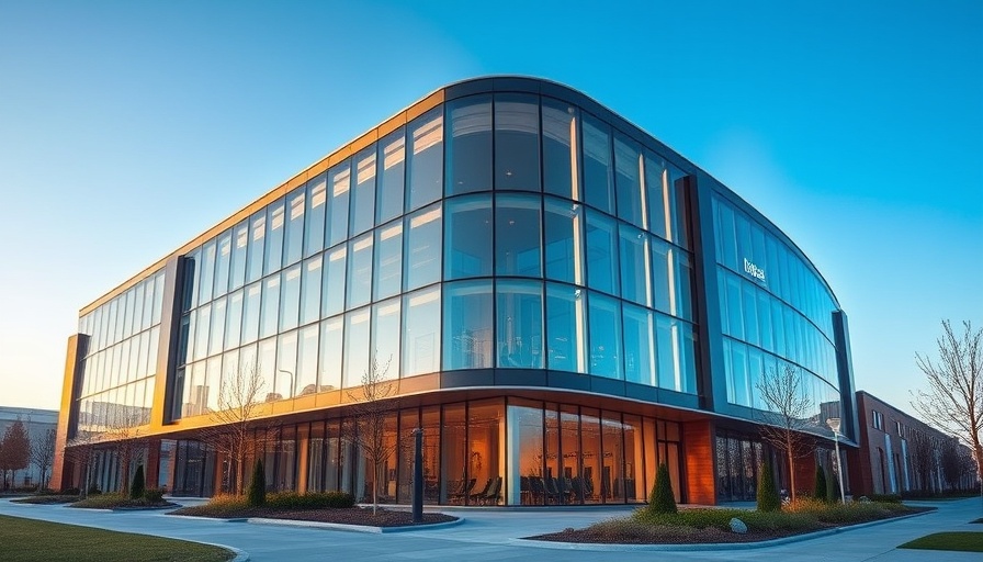 Sleek modern glass building for MBA narrative inspiration.