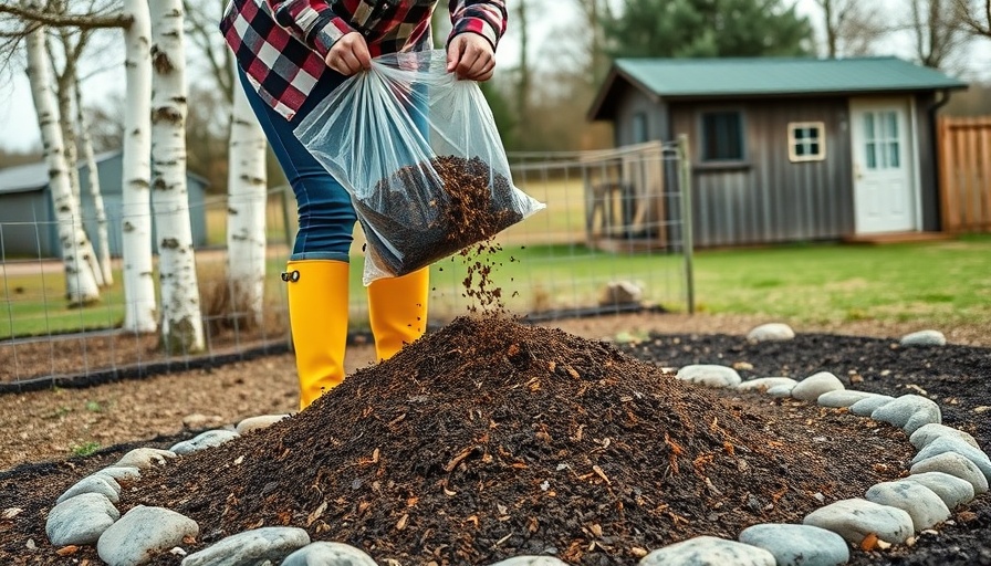 Woman pouring mulch in garden - Signs to Replace Your Mulch